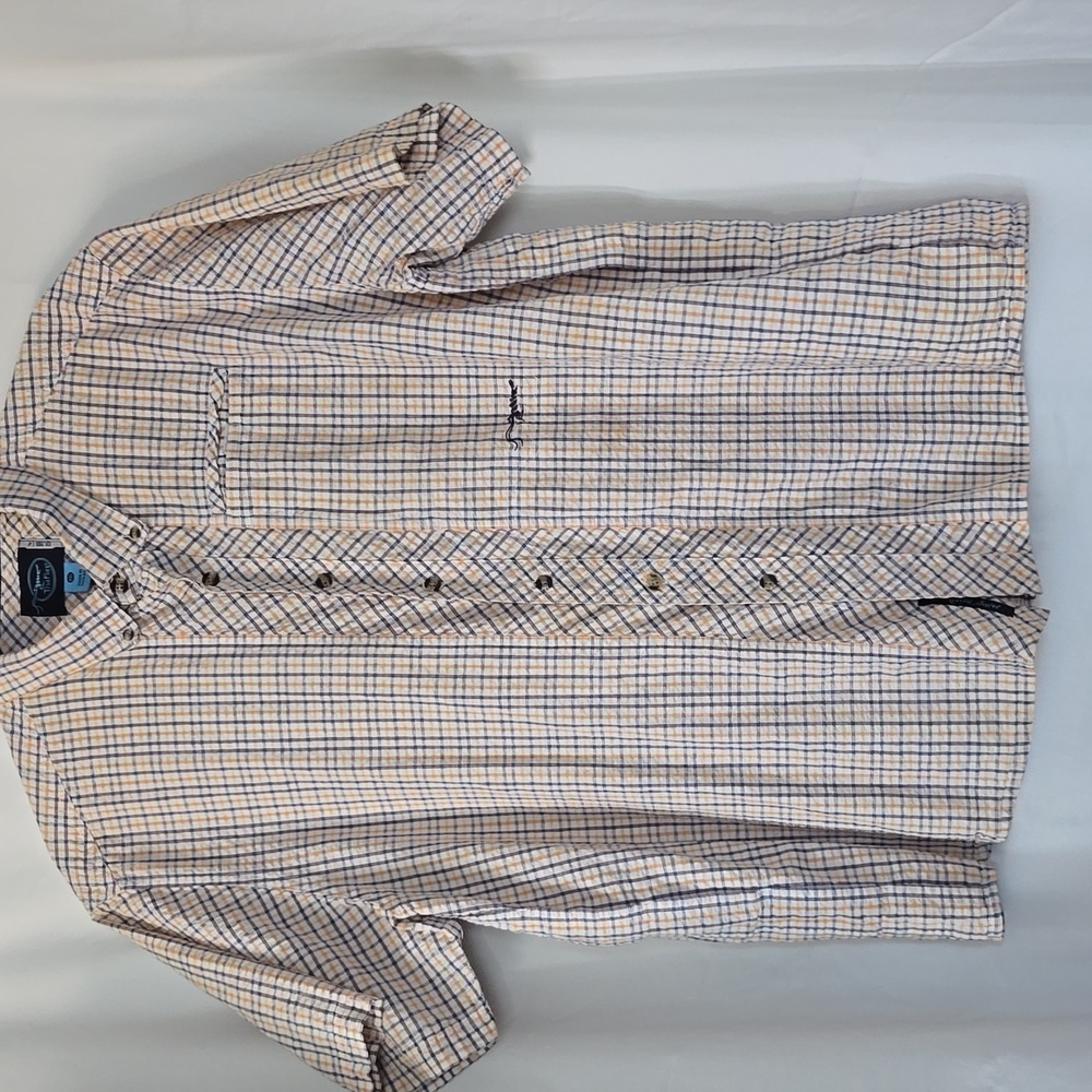 True Flies Bokeelia Tattersall Performance Fishing Outdoors Button Shirt XXL